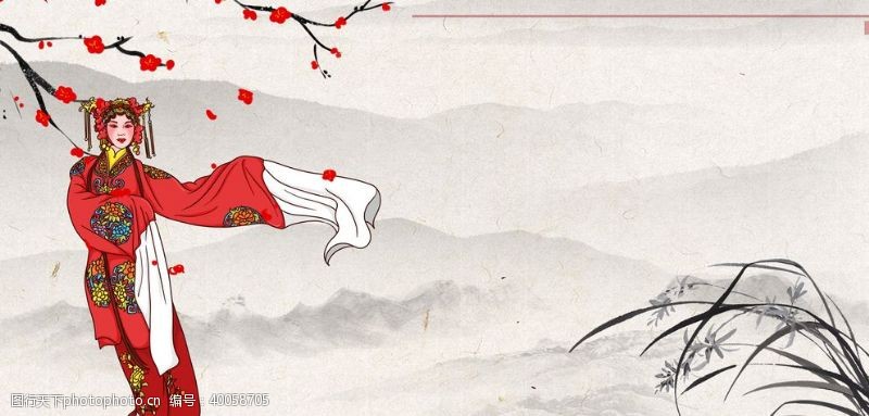 古典水墨背景中国风图片