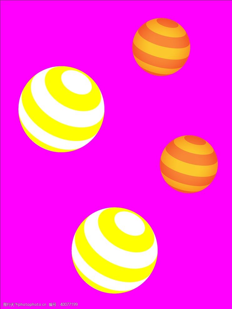 高球AI立体彩球海报素材图片
