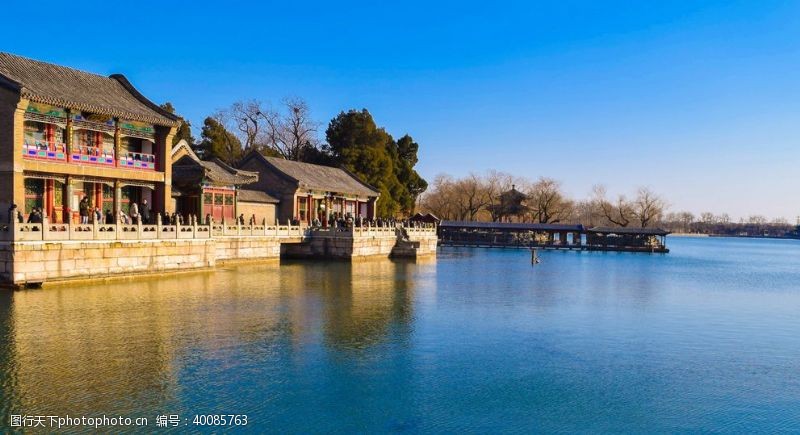 西湖北京颐和园图片