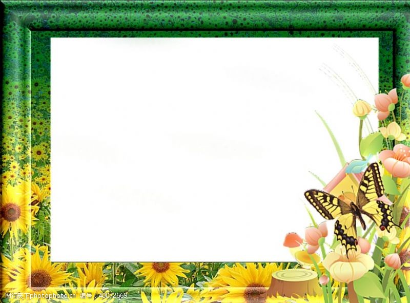 蝴蝶花纹边框图片