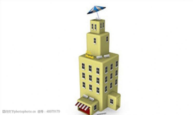 建筑模型C4D模型酒店摩天大楼大夏图片