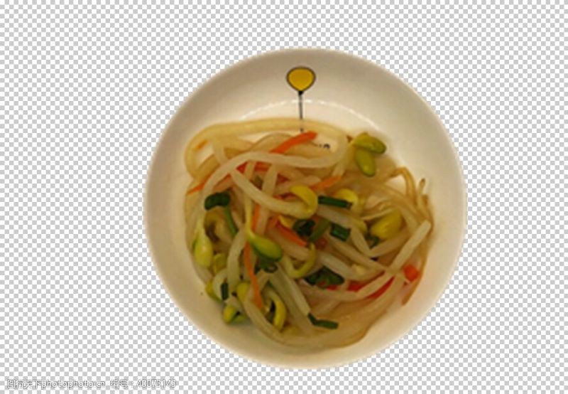 饮品素材韩式凉拌豆芽图片