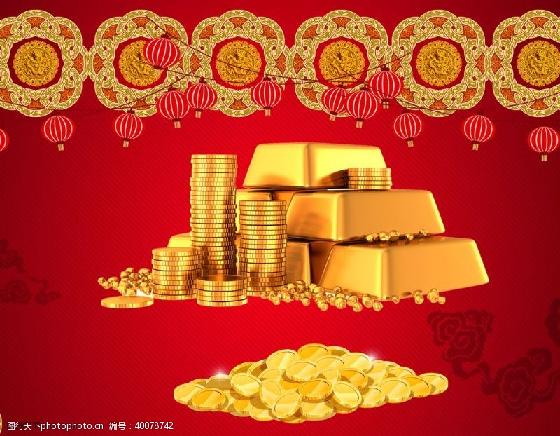 中国黄金黄金素材图片