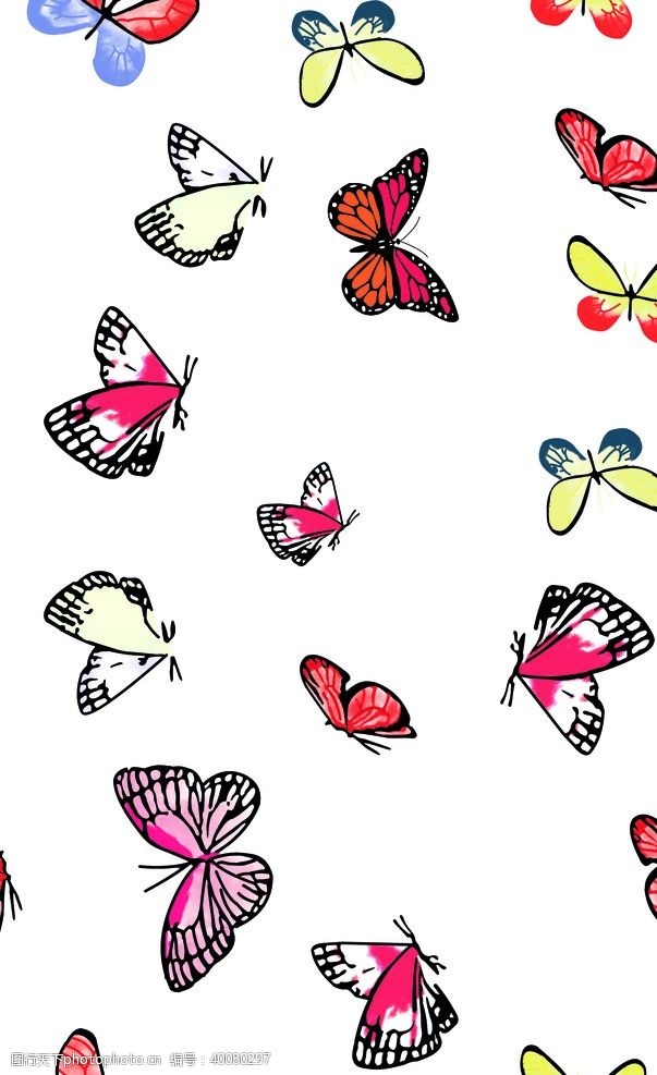 潮牌设计蝴蝶图片