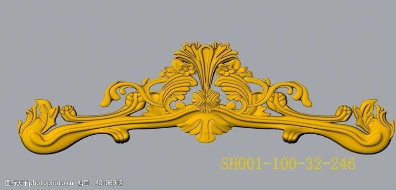 3d室内模型建筑装饰浮雕花SH001图片