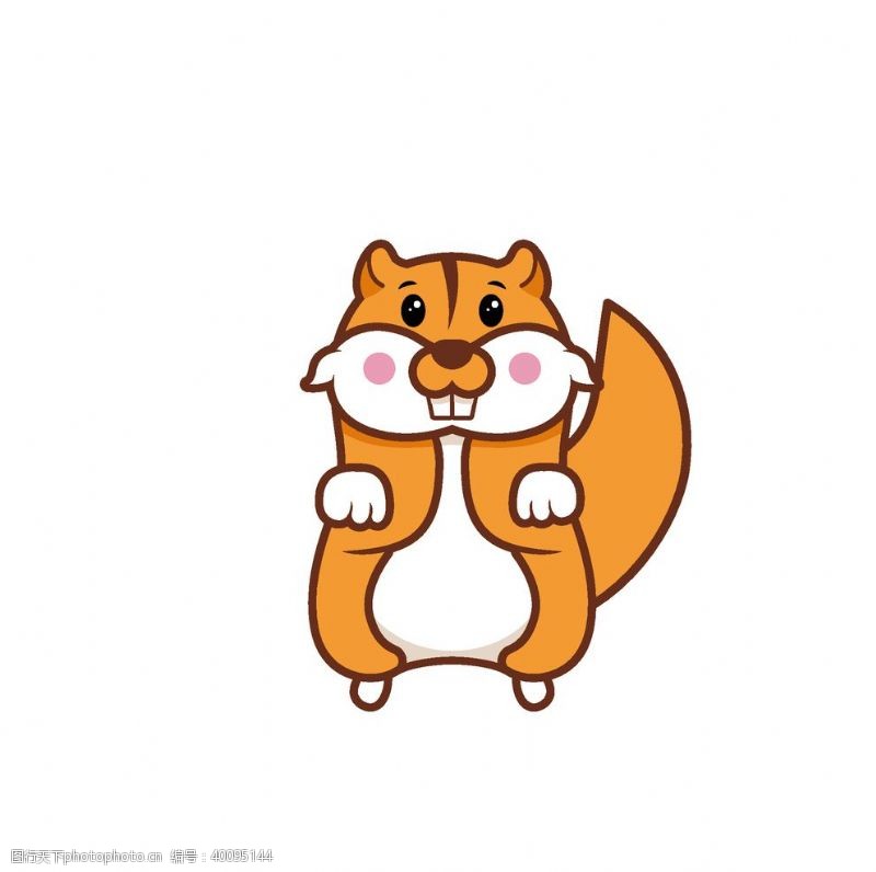 松菇卡通矢量松鼠图片