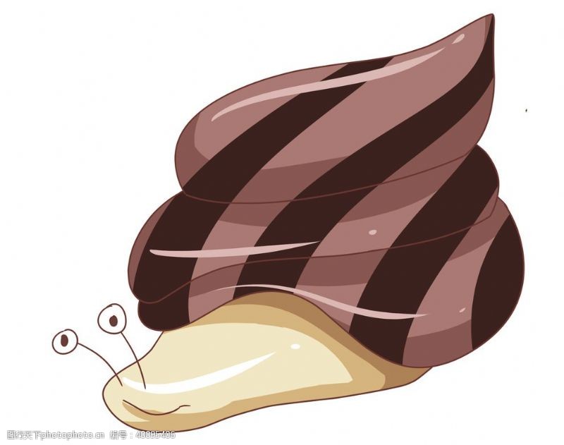 卡通蜗牛插画图片