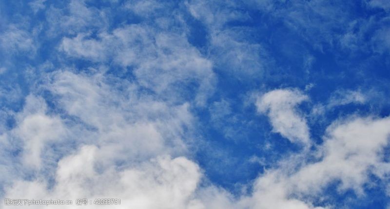 棉花素材蓝天白云图片