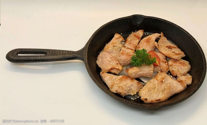 韩国菜品秘制松板肉韩式料理图片