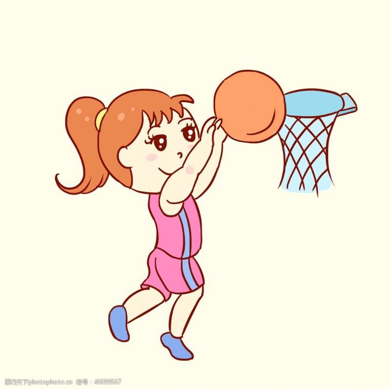 投篮女孩打篮球图片