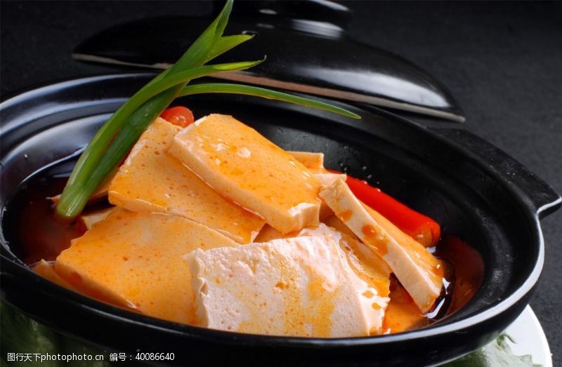 菜叶热千叶豆腐煲图片