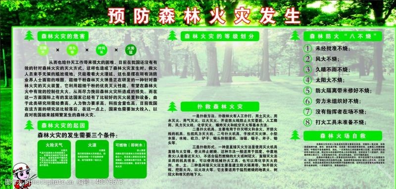 森林防火图片森林防火宣传栏图片