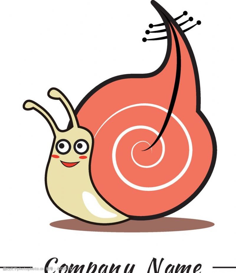 儿童绘本矢量蜗牛logo图片