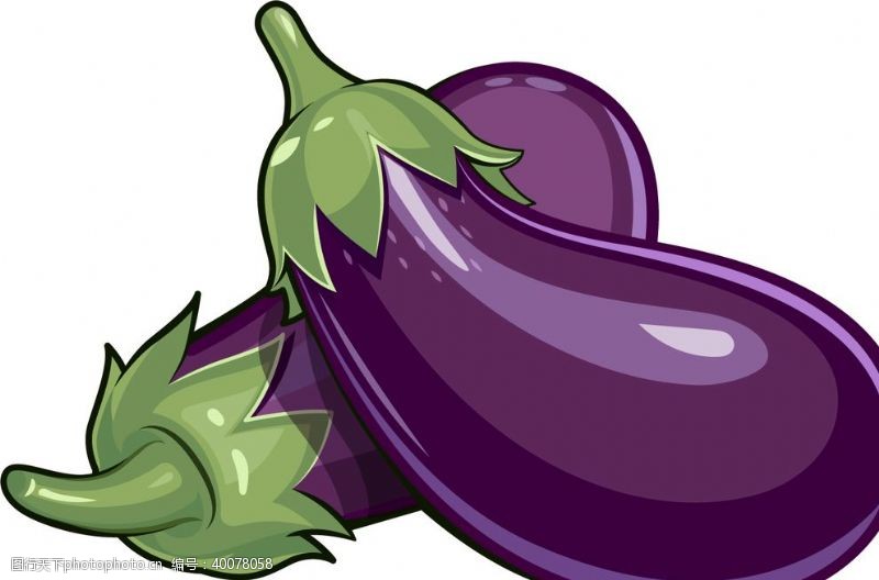 紫菜手绘矢量茄子图片