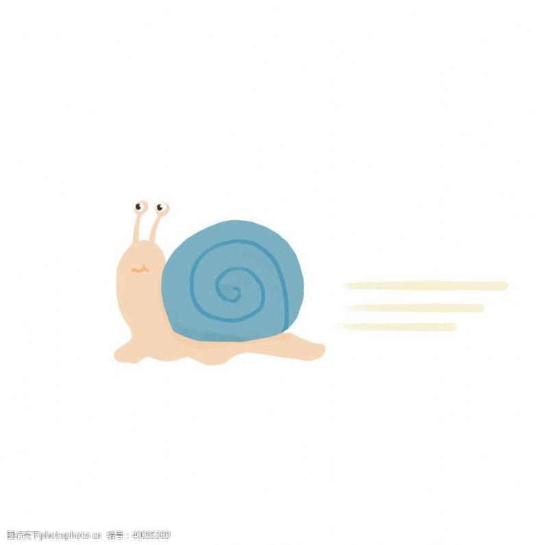 儿童绘本蜗牛插画图片