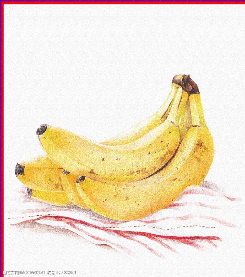 油画色彩香蕉图片