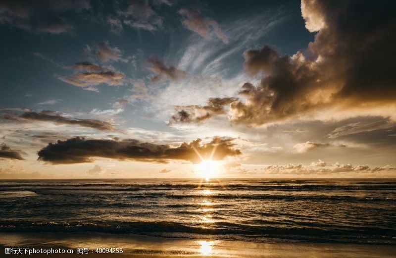 海边日落风景摄影夕阳图片