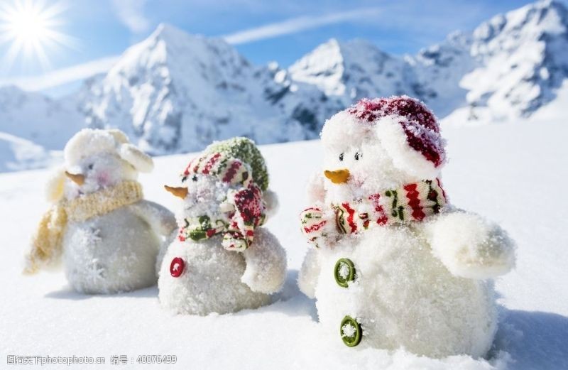 快乐童年雪人图片