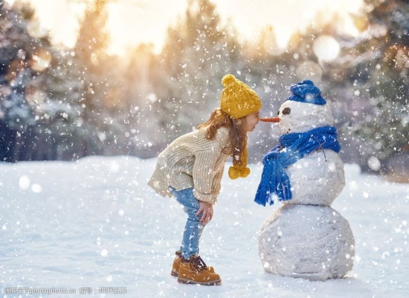 欢乐童年雪人图片