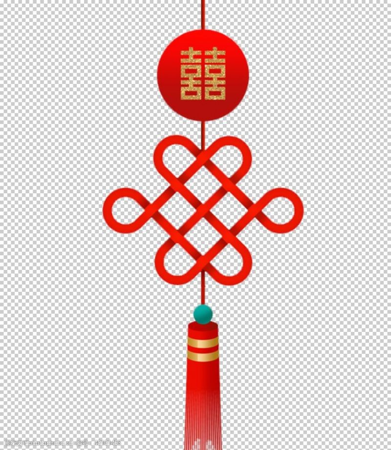 大气红色中国结素材图片