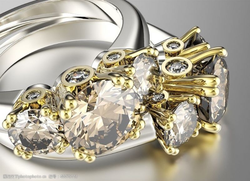 铂金钻石戒指图片