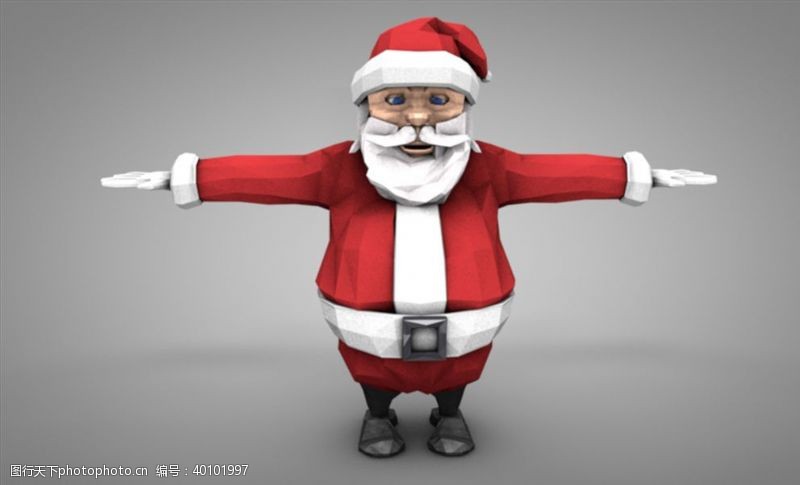 简约型C4D模型圣诞老人图片