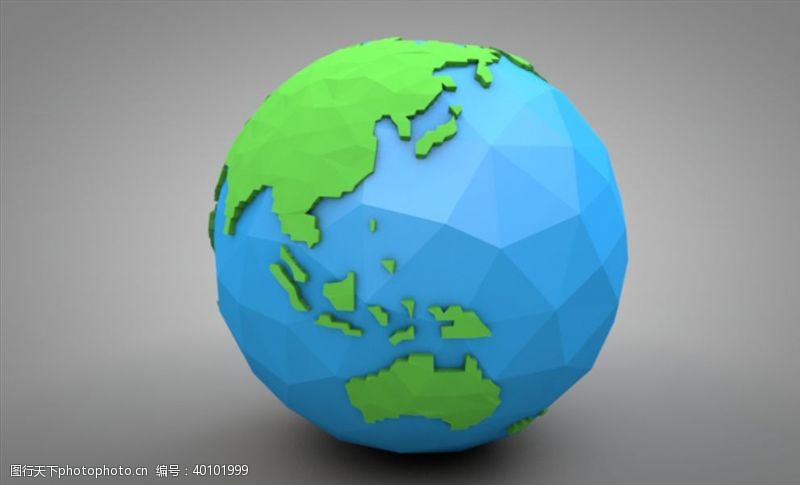 工程C4D模型像素地球图片
