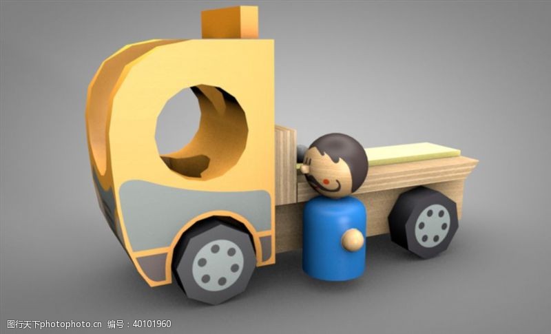 简约型C4D模型小汽车货车图片