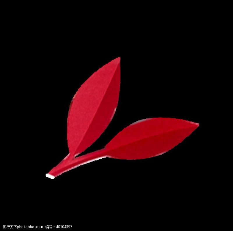 植树节活动红叶子图片