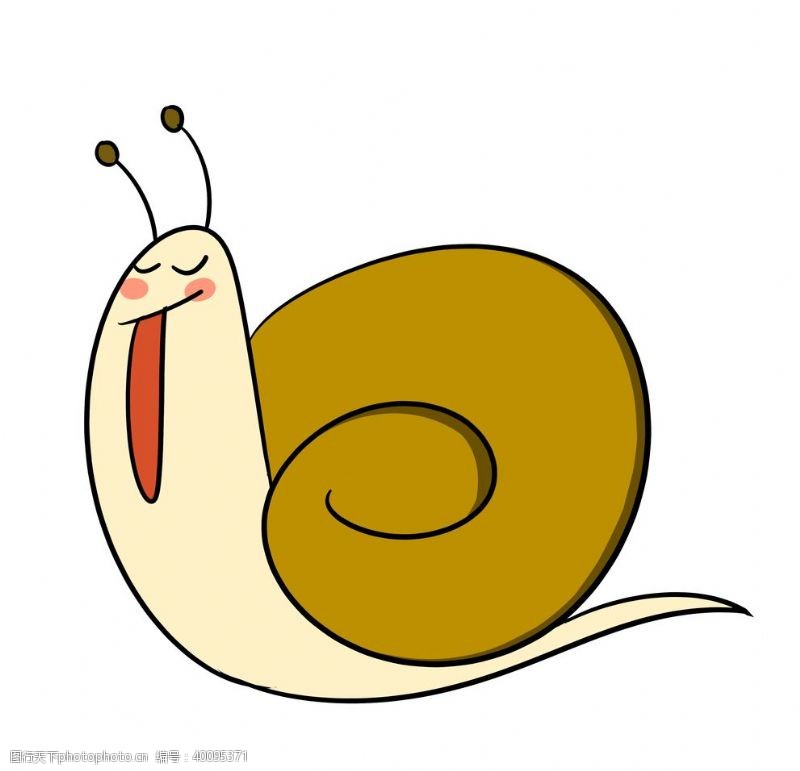 卡通可爱蜗牛图片