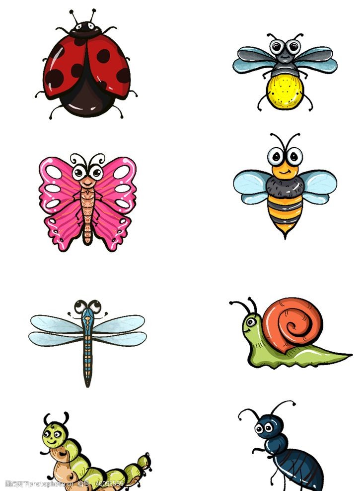 蜂蜜插画卡通昆虫图片