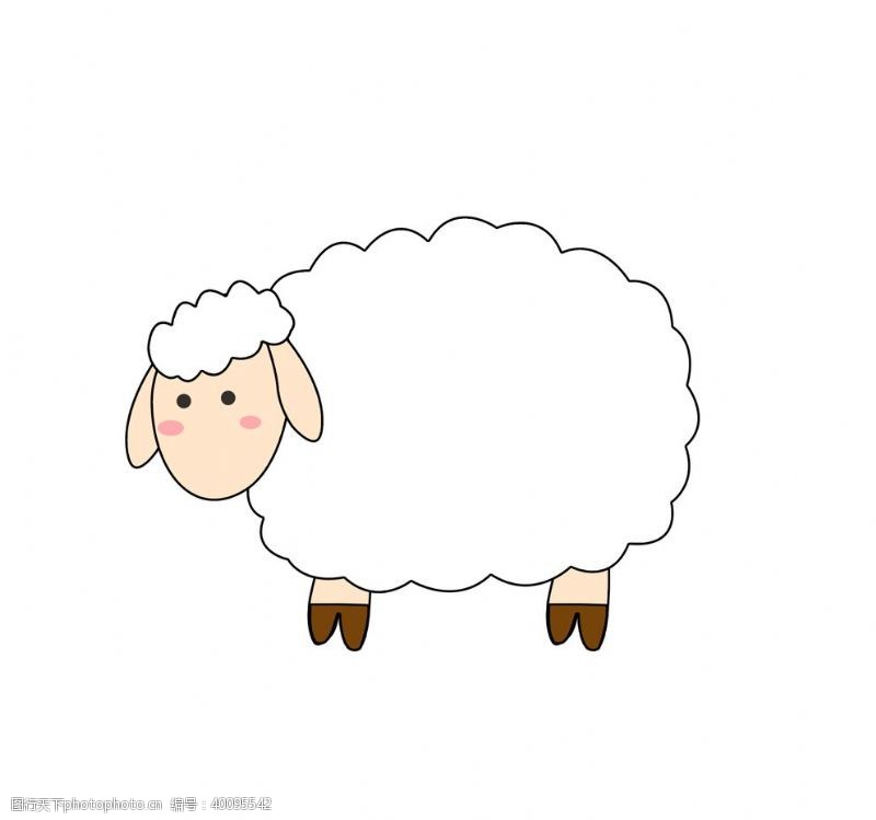 绵羊卡通卡通手绘绵羊图片