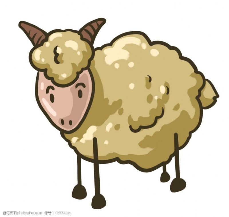 绵羊卡通卡通手绘绵羊图片