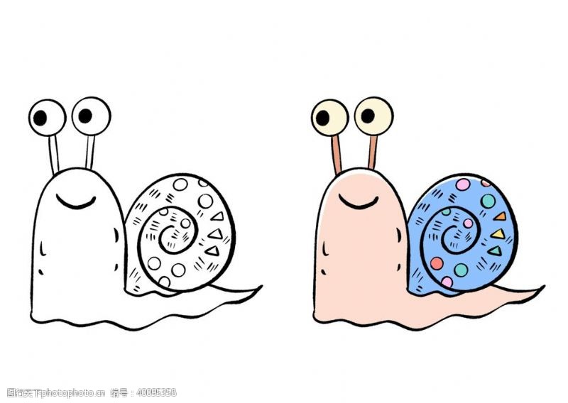 儿童绘本卡通手绘蜗牛图片