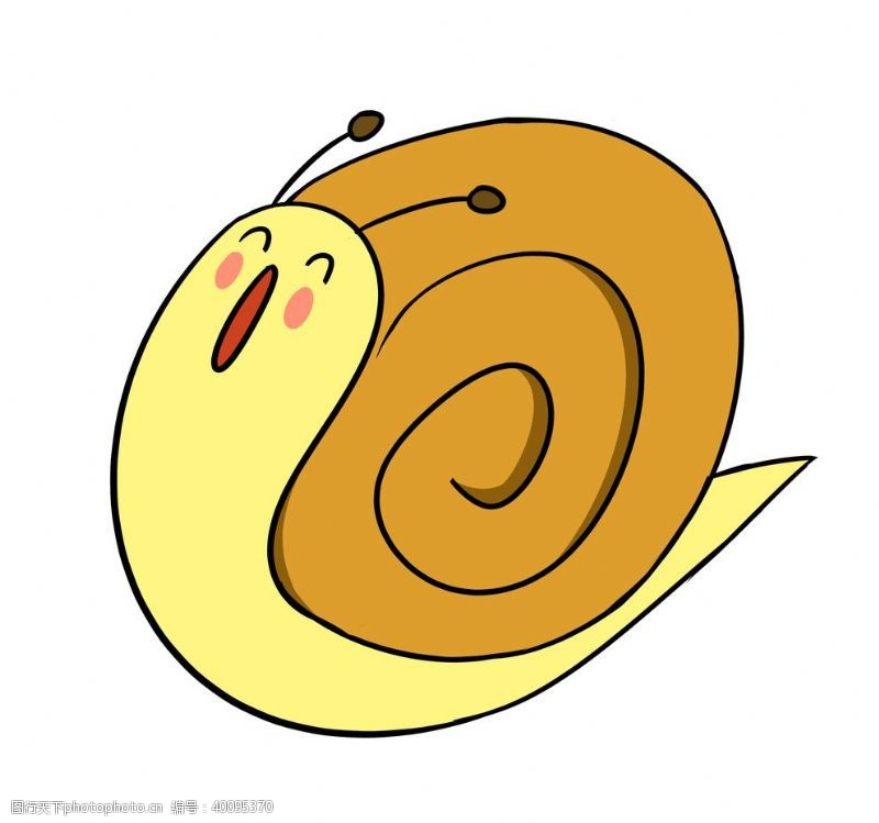 卡通手绘蜗牛图片
