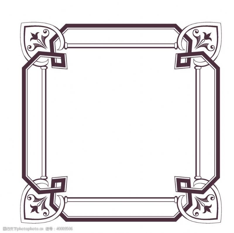 精美花纹底纹欧式边框图片