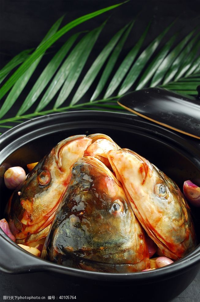 砂锅美食砂锅焗鱼头图片
