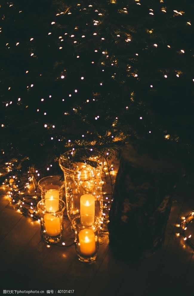 蜡烛圣诞节图片