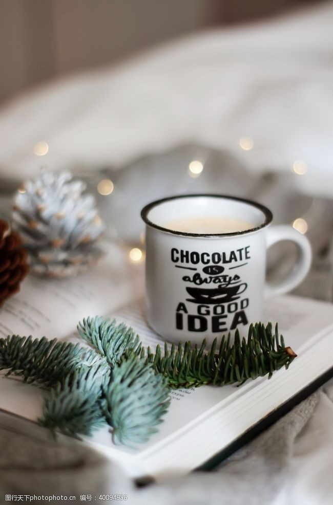 咖啡杯圣诞咖啡素材图片