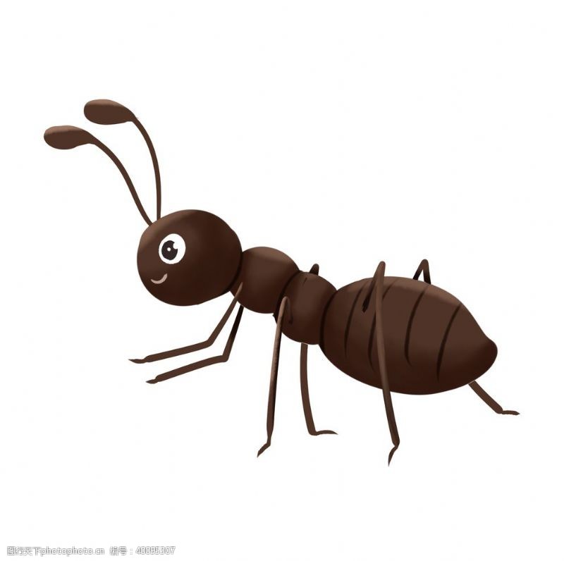 人物造型手绘卡通蚂蚁图片