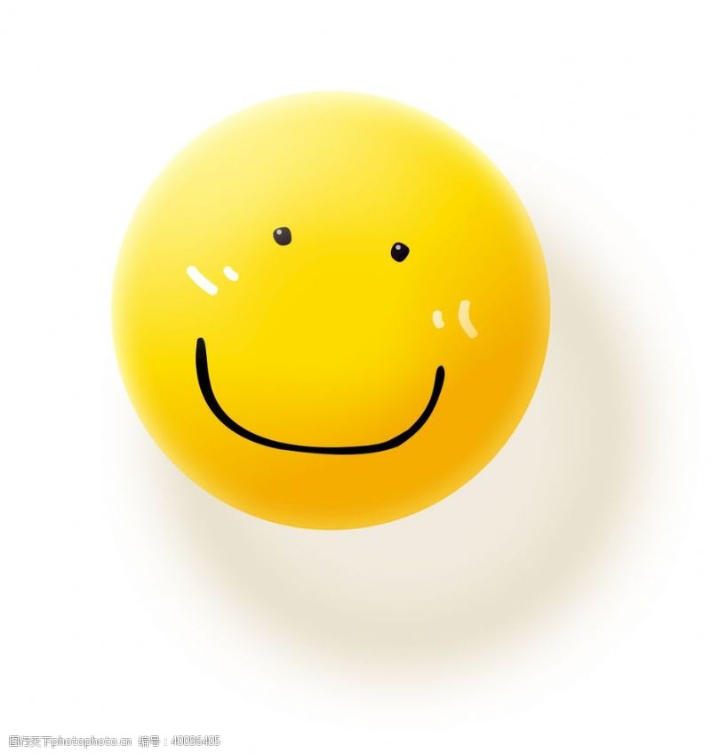 微立体小黄球微笑图片