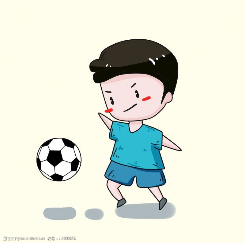 运动素材运动男孩踢足球图片