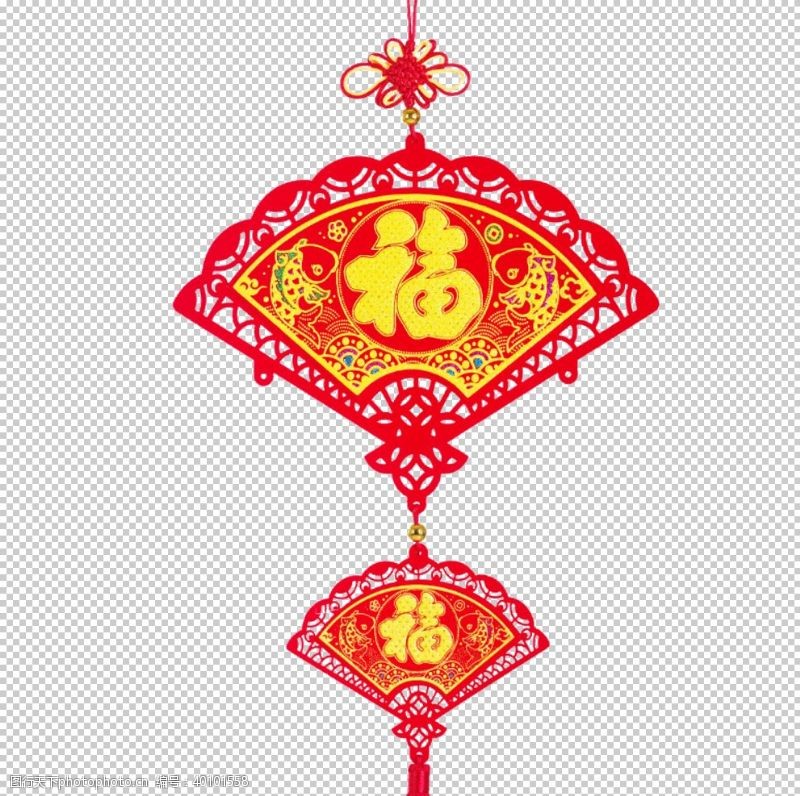 红色背景矢量中国结素材图片