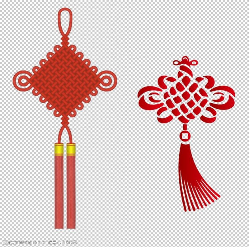 红色背景矢量装饰中国结图片