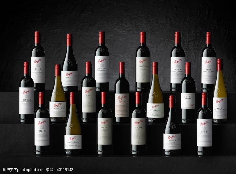 红酒系列奔富干红葡萄酒图片
