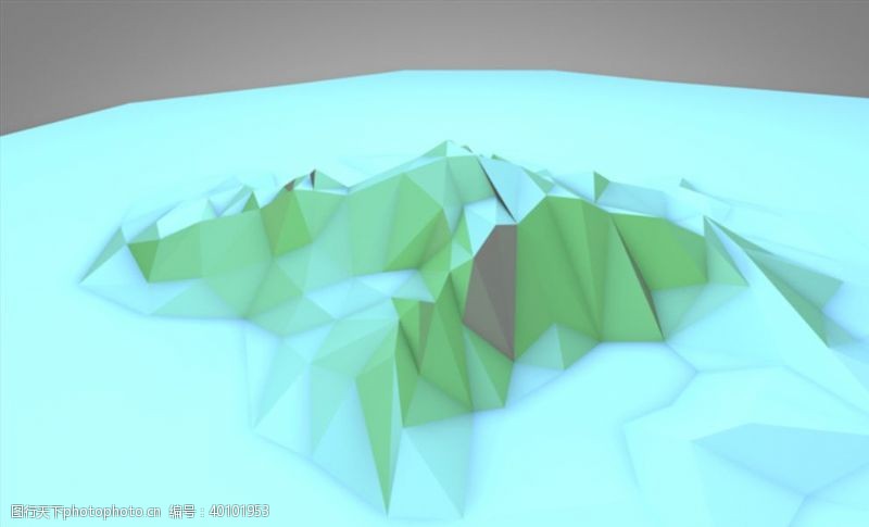 工程C4D模型冰山图片