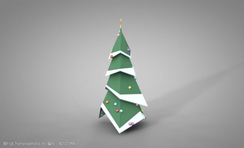 3d模型素材C4D模型圣诞树松树图片
