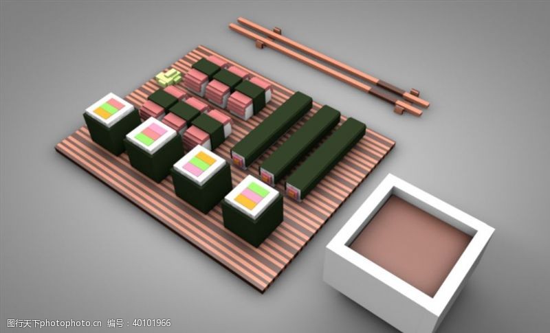 3d模型素材C4D模型寿司图片