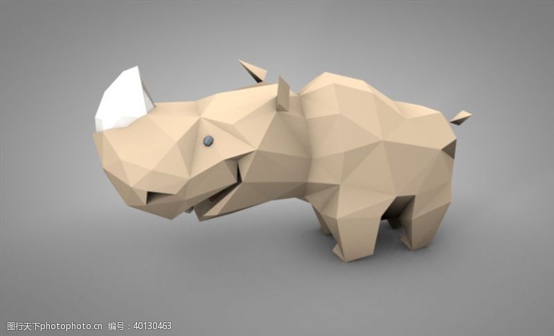 C4D模型犀牛图片