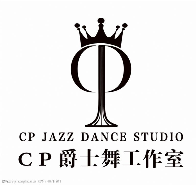 舞蹈标志CP爵士舞工作室logo图片